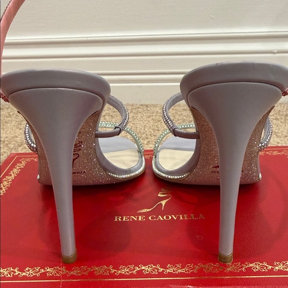 René Caovilla Crystal Spiral Heels Sandals Size 37 | Iconic Bridal Evening - Picture 7 of 10